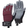 mode pas cher Black Diamond Crag Gants Femme, Rouge/gris 8