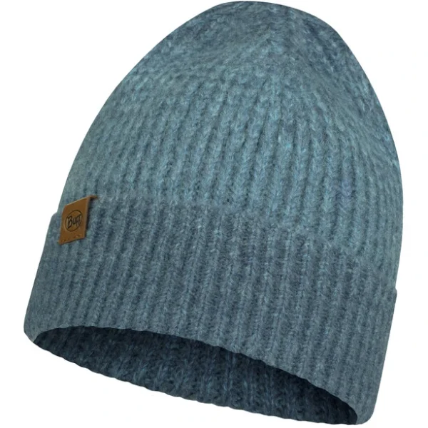 Buff Marin Bonnet En Maille Tricotée, Bleu marques pas cher 1