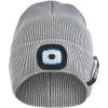 CAMPZ Bonnet Tricoté Réfléchissant à LED, Gris Authenticité garantie 5