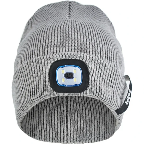 CAMPZ Bonnet Tricoté Réfléchissant à LED, Gris Authenticité garantie 1