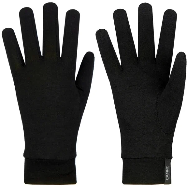 fashioniable CAMPZ Mountain Merino Liner Gants, Noir 1