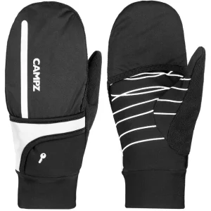 soldes pas cher CAMPZ Runner Gants, Noir/blanc 9