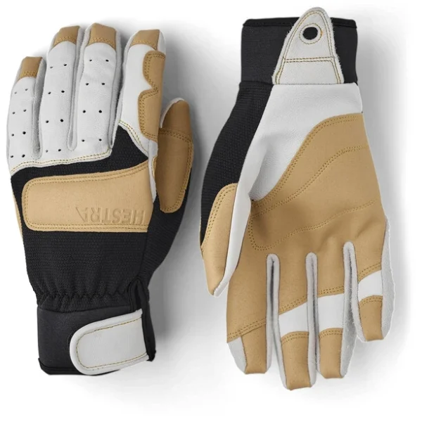 mode Hestra Climbers Long Gants 5 Doigts, Blanc/noir 1