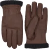 garantis authentique Hestra Deerskin Primaloft Rib Gants Homme, Marron 7