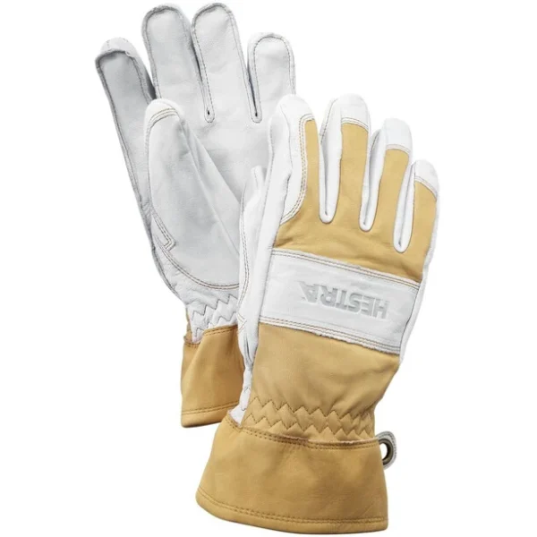 magasin en ligne france Hestra Fält Guide 5 Finger Gloves, Beige/blanc 1