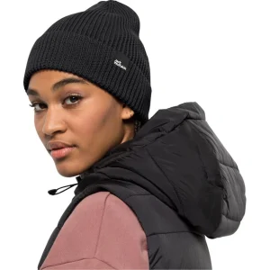 Jack Wolfskin Essential Bonnet, Noir magasin france 6