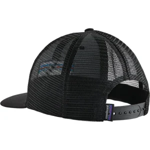 design à la mode Patagonia P-6 Logo Casquette Trucker, Noir 9