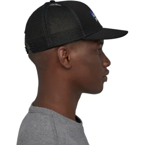 design à la mode Patagonia P-6 Logo Casquette Trucker, Noir 13