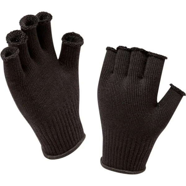 Protections acheteurs Sealskinz Solo Fingerless Merino Mitt Gants, Noir 4