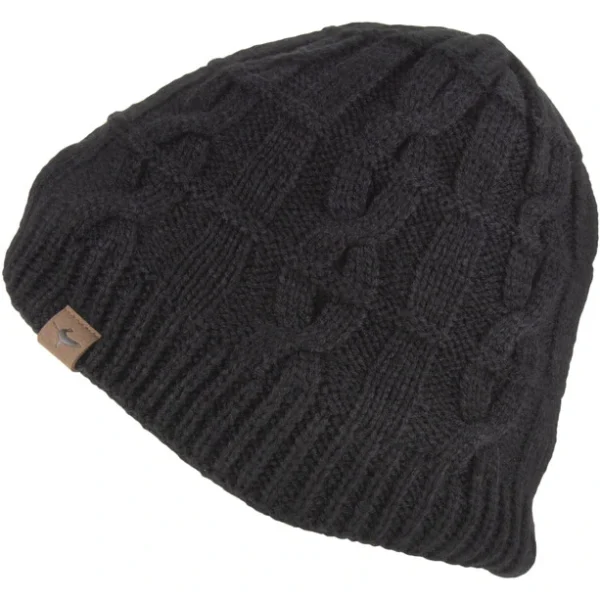 soldes officiel Sealskinz Waterproof Cold Weather Bonnet En Tricot Tressé, Noir 1