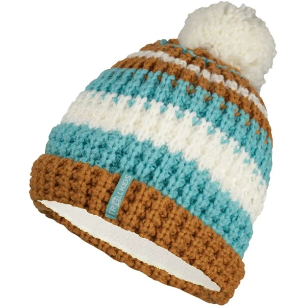 soldes luxe TROLLKIDS Hallingdal Casquette Bobble Fille, Bleu/marron 1