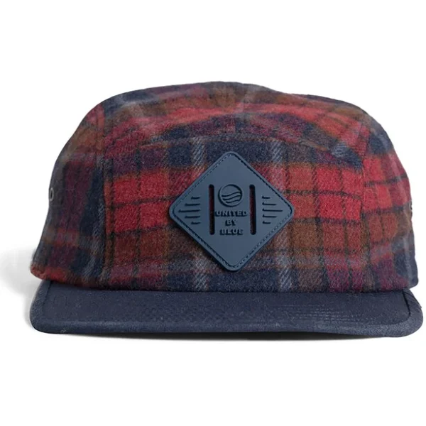 Dernières Nouveautés United By Blue Flannel 5-Panel Chapeau, Bleu/marron 1