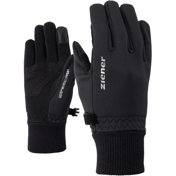 Ziener Lidealist GTX INF Touch Gants Multisports Enfant, Noir soldes pas cher 1